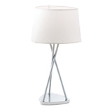 Lámpara de Mesa Clásico Beige 1 Luz 27x27x60cm ACERO - Iluminacion | Bylmo