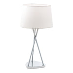 Lámpara De Mesa Clásico Beige 1 Luz 27x27x60cm Acero