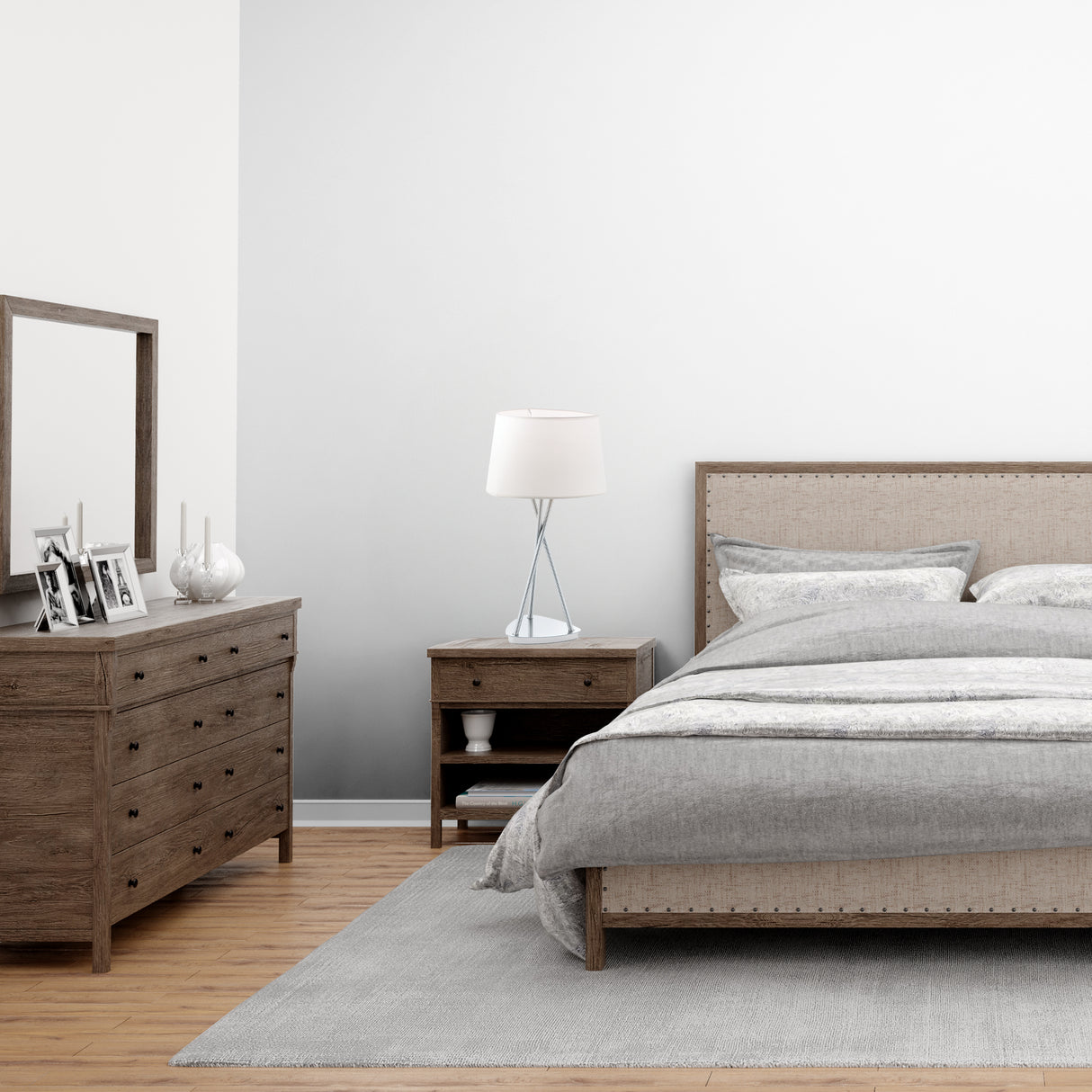 Lámpara de Mesa Clásico Beige 1 Luz 27x27x60cm ACERO - Iluminacion | Bylmo