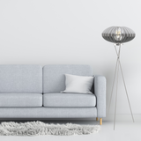 Lámpara de Piso Rústico Gris Acero 1 Luz 50x50x153cm - Iluminacion | Bylmo