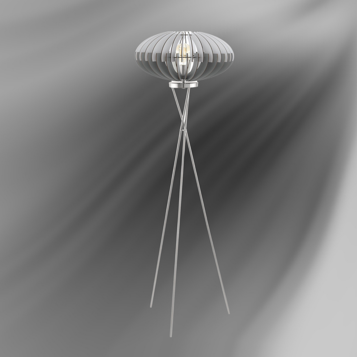 Lámpara de Piso Rústico Gris Acero 1 Luz 50x50x153cm - Iluminacion | Bylmo