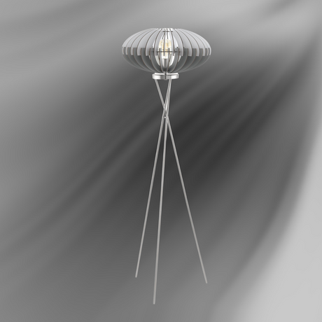 Lámpara de Piso Rústico Gris Acero 1 Luz 50x50x153cm - Iluminacion | Bylmo