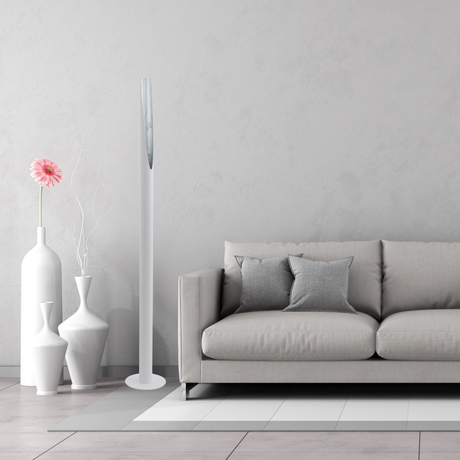 Lámpara de Piso Industrial Blanco 137cm ACERO 1 Luz 450 Lúmenes LED - Iluminacion | Bylmo