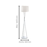 Lámpara de Piso Clásico 36x36x165cm Beige ACERO 1 luz - Iluminacion | Bylmo
