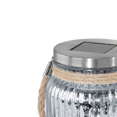 Lámpara Solar Rústico Vidrio Gris 1 Luz 11x11x16cm 0.57kg - Iluminacion | Bylmo