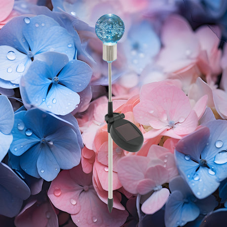 Lámpara Solar Rústico Vidrio Negro 1 Luz Ajustable LED 6x3x48cm - Iluminacion | Bylmo