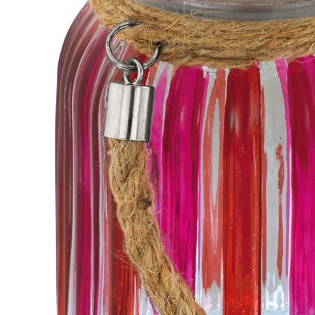 Lámpara Solar Rústico Multicolor 1 Luz Vidrio 11x11x16cm 0.6kg - Iluminacion | Bylmo