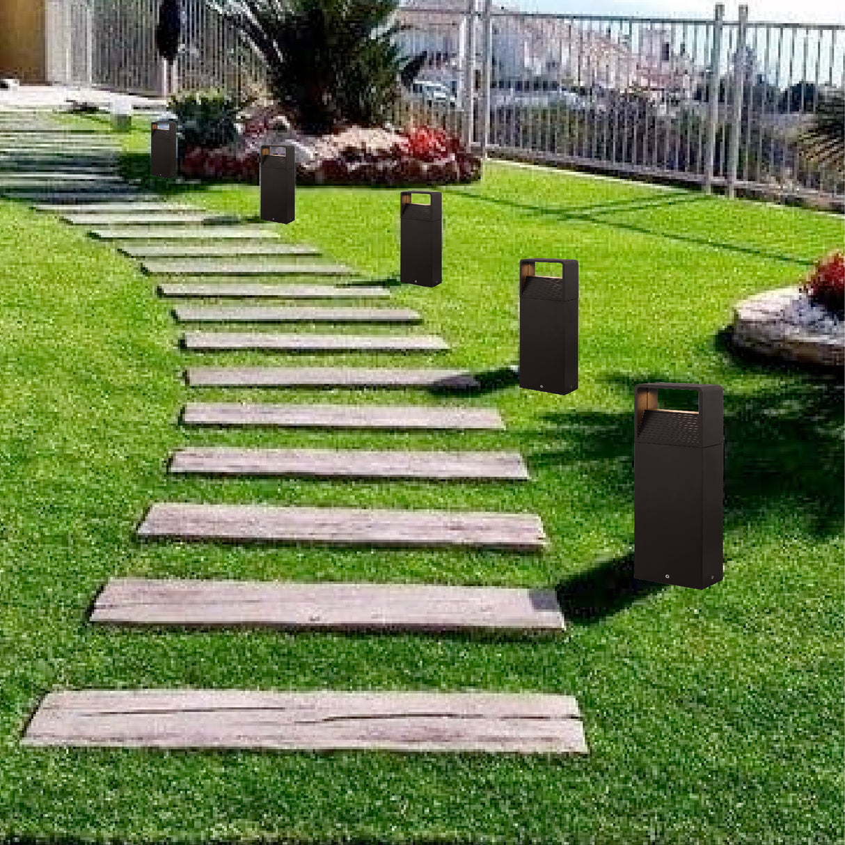 Lámpara Moderno Estaca 7x13x40 cm Negro Acero 1 Luz - Iluminacion | Bylmo