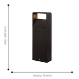 Lámpara Moderno Estaca 7x13x40 cm Negro Acero 1 Luz - Iluminacion | Bylmo