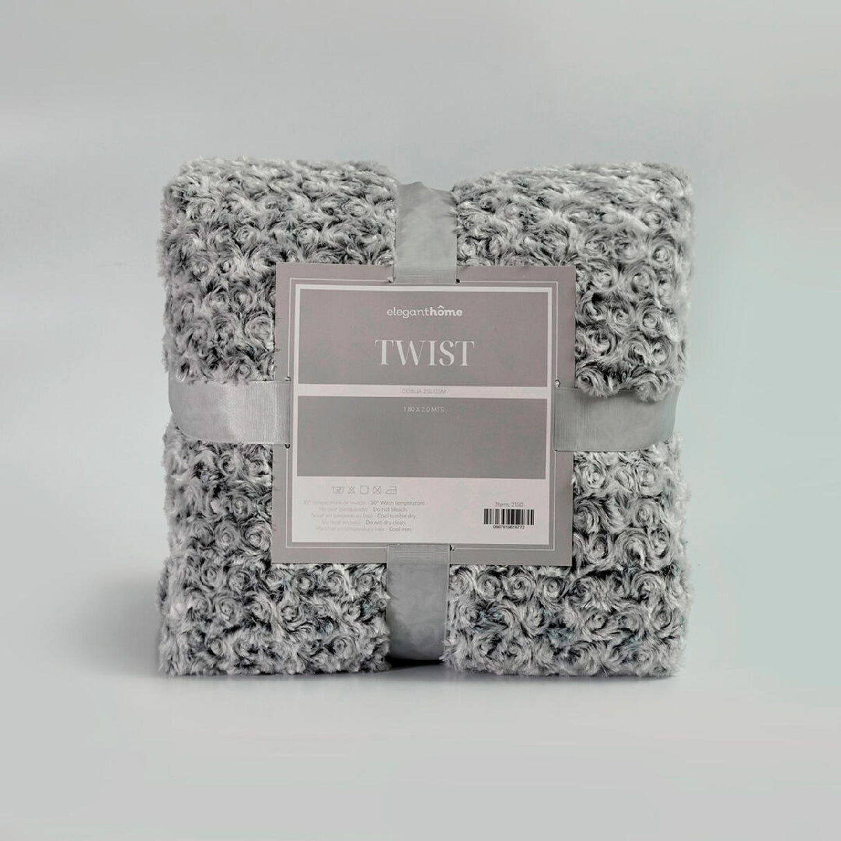 Cobija Doble Faz Ovejero Twist Azul Oscuro y Beige 180x200cm Fondo Entero - Cobijas y Mantas | Bylmo