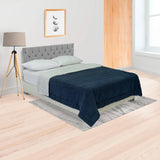 Cobija Doble Faz Ovejero Twist Gris y Azul 180x200cm Fondo Entero - Cobijas y Mantas | Bylmo