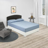 Sábana Ajustable Básica Azul Cielo Fondo Entero Para Cama Queen 160 X 190 Cm