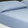 Sábana Ajustable Básica Azul Cielo Fondo Entero Para Cama Queen 160 X 190 Cm