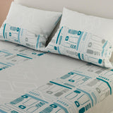 Sábana Ajustable Serebel Gris de Barras Para Cama King 200 X 200 Cm - Sabanas | Bylmo