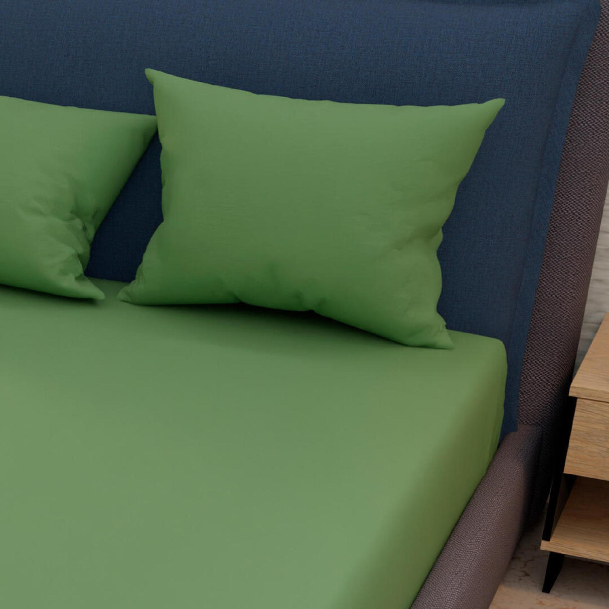 Sábana Ajustable My House Verde Limón Fondo Entero Para Cama Doble 140 X 190 Cm - Sabanas | Bylmo