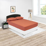 Sábana Ajustable Serebel Terracota Fondo Entero Para Cama Doble 140 X 190 Cm - Sabanas | Bylmo
