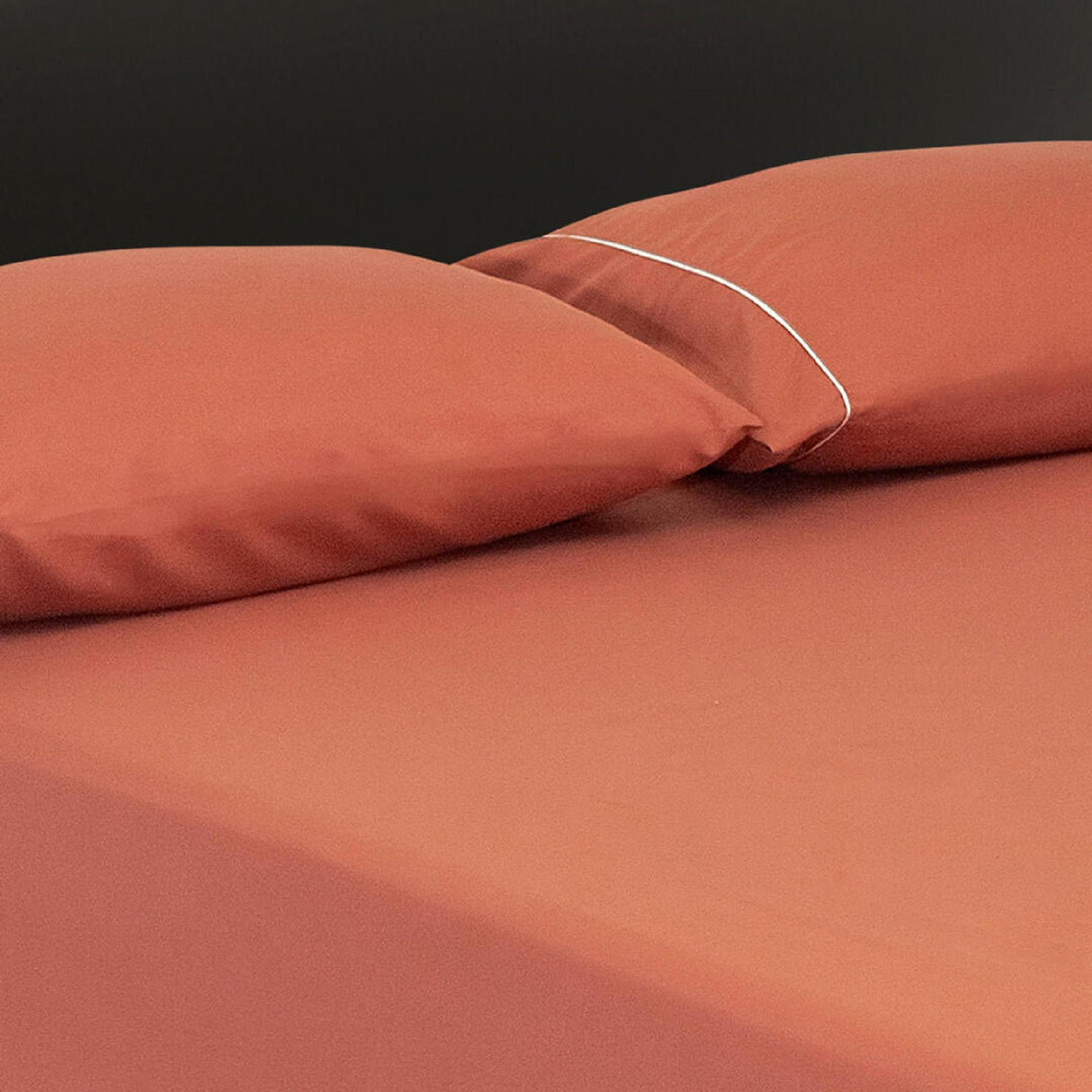 Sábana Ajustable Serebel Terracota Fondo Entero Para Cama Doble 140 X 190 Cm - Sabanas | Bylmo