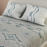 Sábana Ajustable Serebel Gris de Grecas Para Cama Doble 140 X 190 Cm - Sabanas | Bylmo