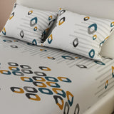 Sábana Ajustable Serebel Blanco de Círculos Para Cama Doble 140 X 190 Cm - Sabanas | Bylmo