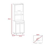 Alacena Orion Duna y Blanco 50.3x200cm con Un Cajón - Alacenas y Muebles Microondas | Bylmo