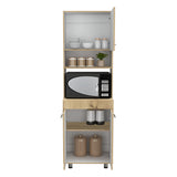 Alacena Orion Duna y Blanco 50.3x200cm con Un Cajón - Alacenas y Muebles Microondas | Bylmo