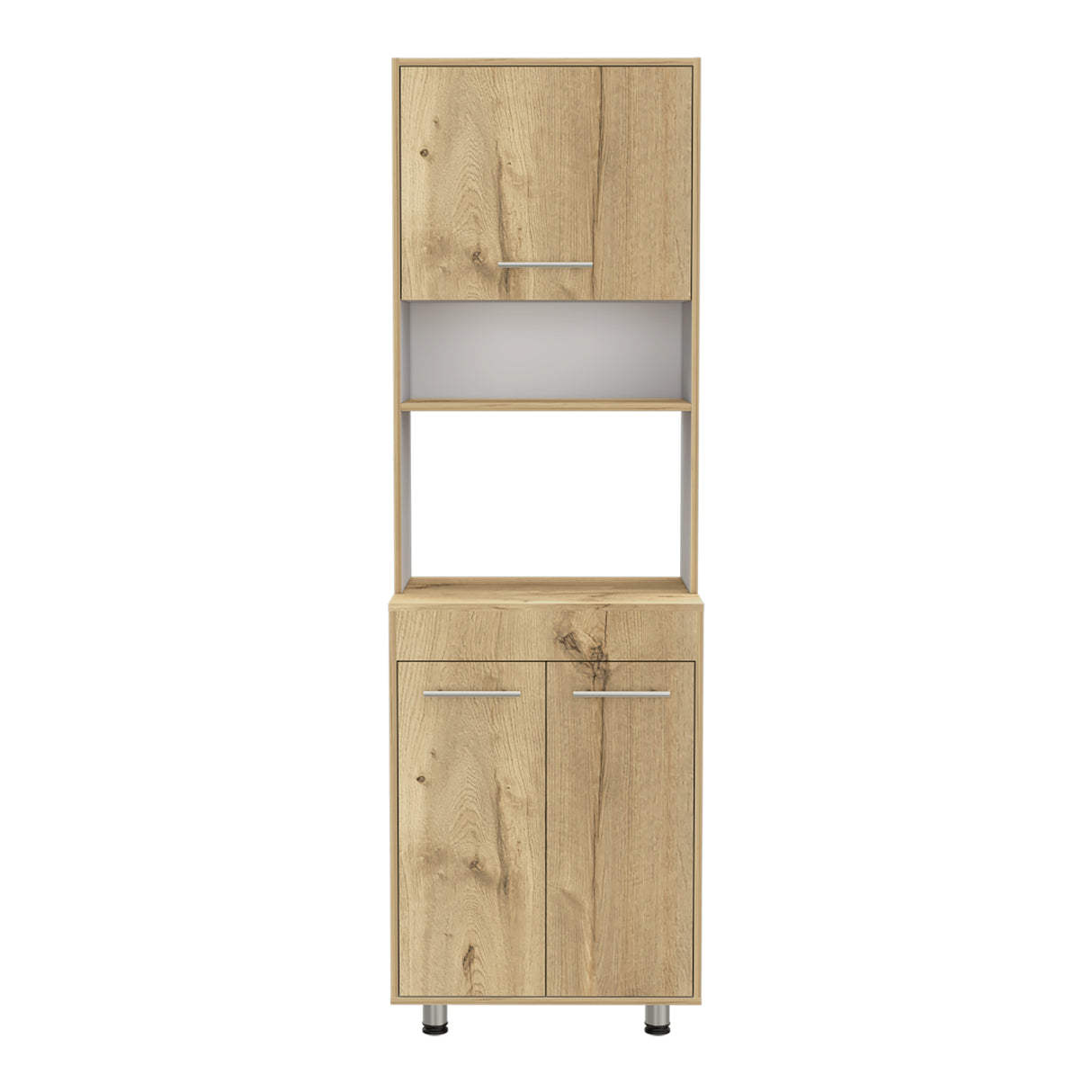 Alacena Orion Duna y Blanco 50.3x200cm con Un Cajón - Alacenas y Muebles Microondas | Bylmo