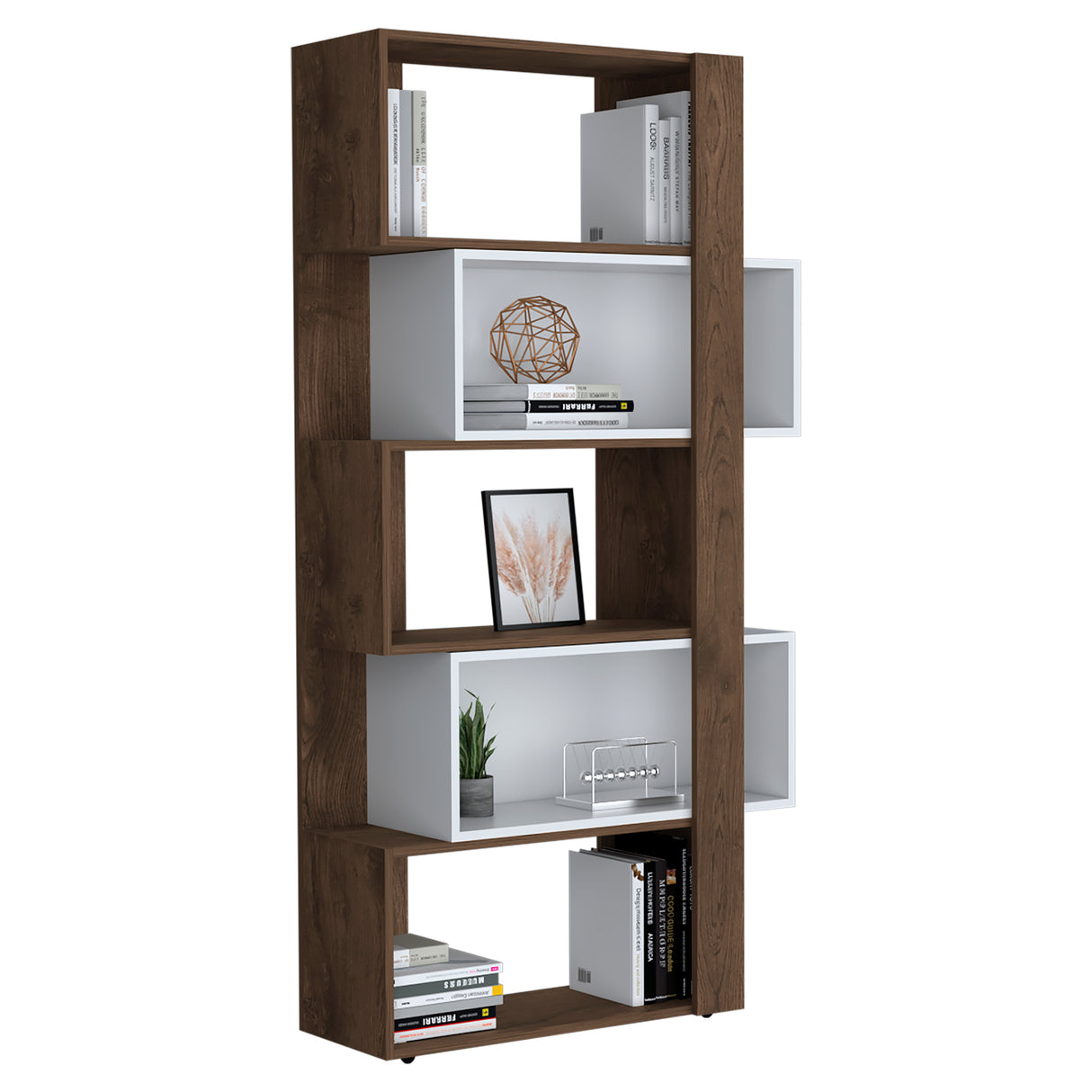 Biblioteca Beijing Bellota y Blanco 28.6x161.5cm Rectangular - Bibliotecas y Estanterías | Bylmo