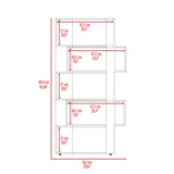 Biblioteca Beijing Bellota y Blanco 28.6x161.5cm Rectangular - Bibliotecas y Estanterías | Bylmo