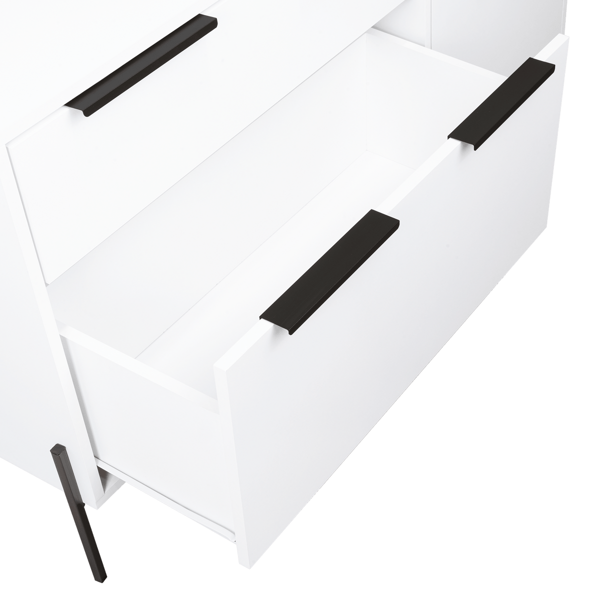 Cómoda White Collection Blanco 122.6x69cm con Cuatro Cajones - Cajoneras y Comodas | Bylmo