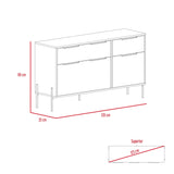 Cómoda White Collection Blanco 122.6x69cm con Cuatro Cajones - Cajoneras y Comodas | Bylmo