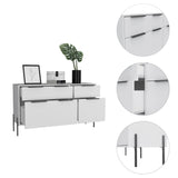 Cómoda White Collection Blanco 122.6x69cm con Cuatro Cajones - Cajoneras y Comodas | Bylmo