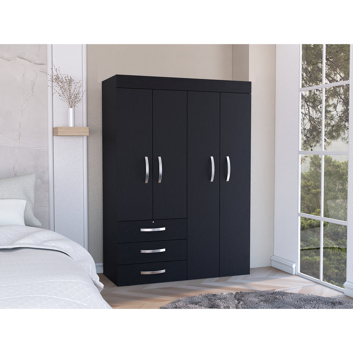 Closet Denver Wengue 119.2x172.8cm con Cuatro Puertas - Closets | Bylmo