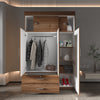 Closet Manila Z 120 Gales Y Blanco 120x187.5cm Con Cinco Puertas