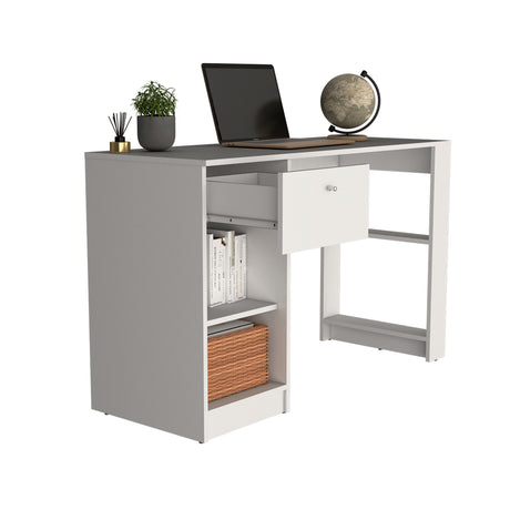 Escritorio Home Blanco 120.2x75.6cm con Organizado de Libros - Escritorios | Bylmo