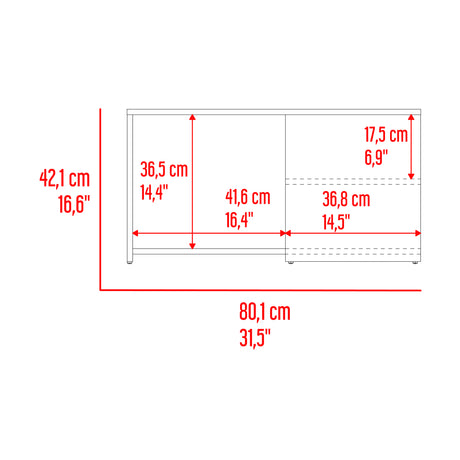 Mesa de Centro Adel Capri y Macadamia 80.1x42.1cm Rectangular - Mesas de Centro | Bylmo