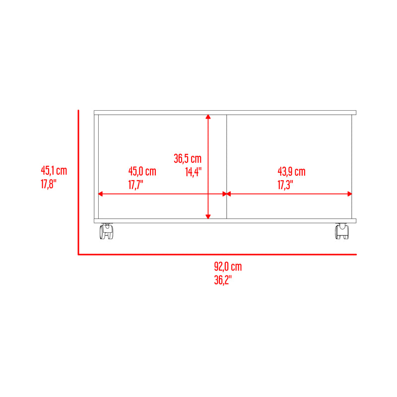 Mesa De Centro Patrick Fresno Europeo 92x45.1cm Rectangular Con Patas