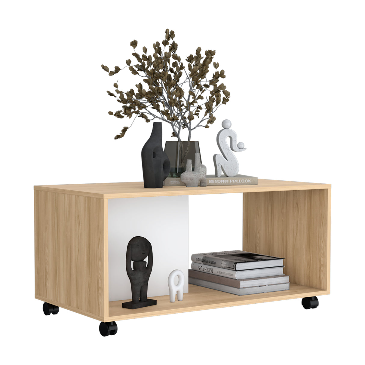 Mesa de Centro Patrick Fresno Europeo 92x45.1cm Rectangular con Patas - Mesas de Centro | Bylmo