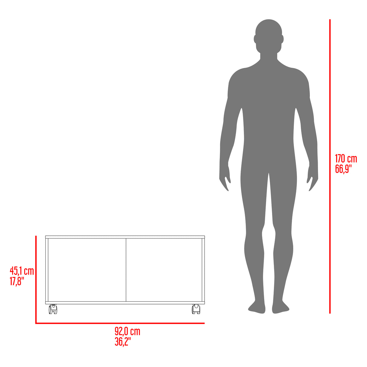 Mesa de Centro Patrick Fresno Europeo 92x45.1cm Rectangular con Patas - Mesas de Centro | Bylmo