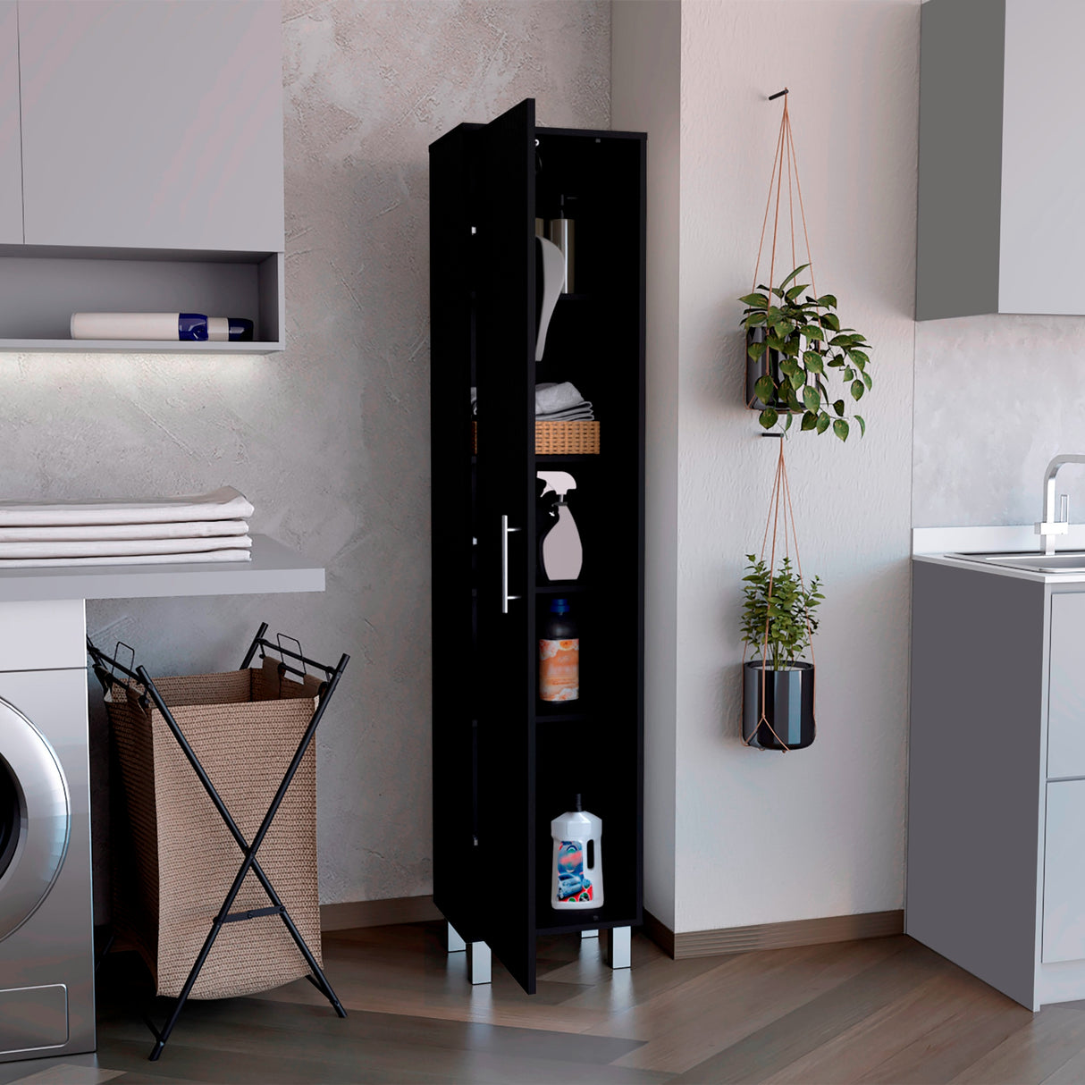 Mueble de Aseo Laska Wengue 40x180cm con Cuatro Cajones - Muebles de Aseo y Ropas | Bylmo