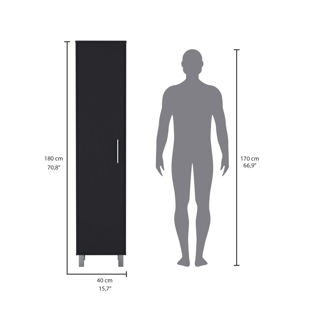 Mueble de Aseo Laska Wengue 40x180cm con Cuatro Cajones - Muebles de Aseo y Ropas | Bylmo
