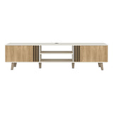 Rack de TV Shawnee Fresno Europeo y Capri 200x50cm para TV Hasta 75 pulgadas - Muebles de TV | Bylmo