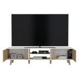 Rack de TV Shawnee Fresno Europeo y Capri 200x50cm para TV Hasta 75 pulgadas - Muebles de TV | Bylmo