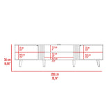 Rack de TV Shawnee Fresno Europeo y Capri 200x50cm para TV Hasta 75 pulgadas - Muebles de TV | Bylmo
