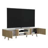 Rack de TV Shawnee Fresno Europeo y Capri 200x50cm para TV Hasta 75 pulgadas - Muebles de TV | Bylmo