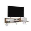 Rack De Tv Paris Duna Y Blanco 180x525cm Para Tv Hasta 80 Pulgadas