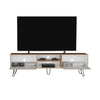 Rack De Tv Paris Duna Y Blanco 180x525cm Para Tv Hasta 80 Pulgadas