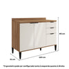 Mueble Inferior De Cocina Freijo Y Beige 120x90cm Con Mesón