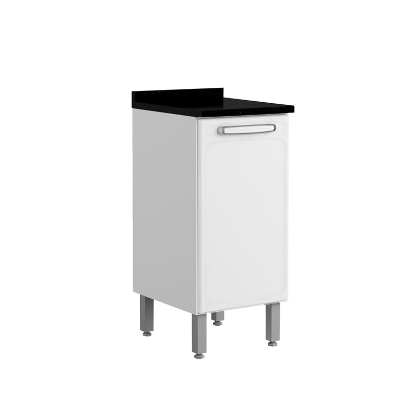 Mueble Inferior De Cocina Blanco 40x89cm Con Mesón