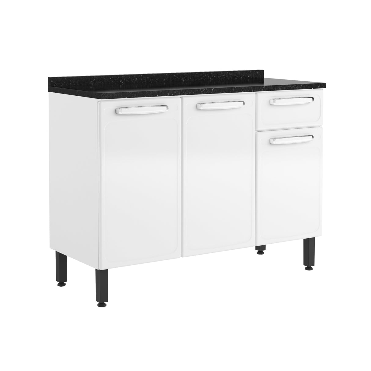 Mueble Inferior de Cocina Blanco 120x89cm Con Mesón y Cajón Blanco - Muebles Inferiores | Bylmo