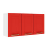 Mueble Superior Rojo 105x52cm Con Tres Puertas